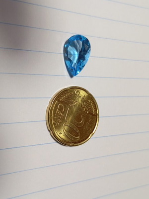 Blue topaz tear 6.10 carats