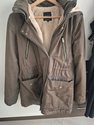 Jacket coat XS used, warm with fur lining