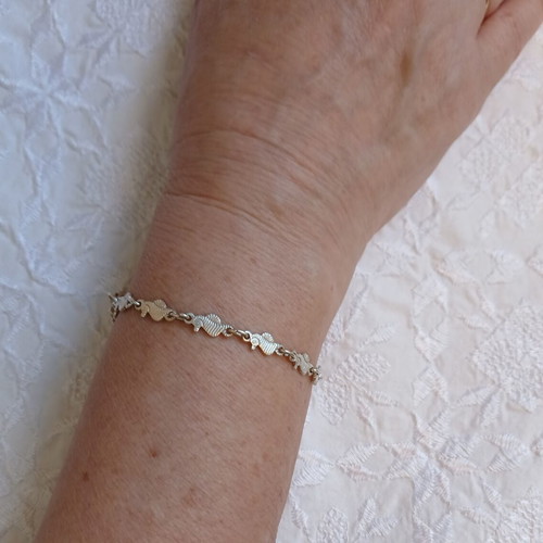 925 silver bracelet with seahorses