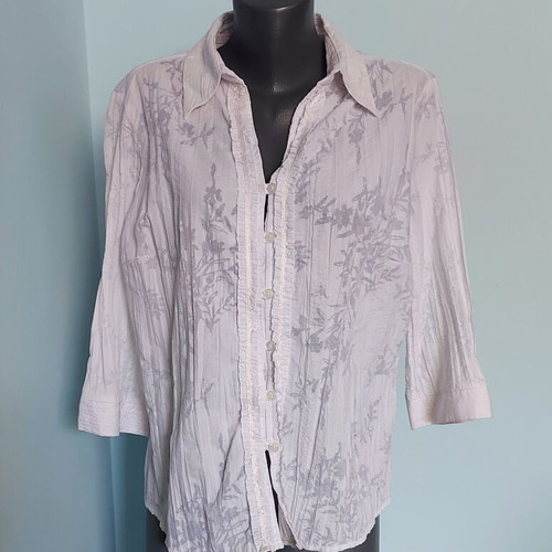C&A CANDA women's shirt with transparent floral print