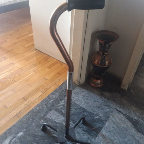 Modern low walking cane with square base