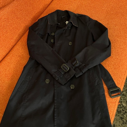 Stradivarius women's navy trench coat size S like new