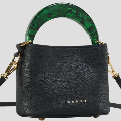 Marni leather shoulder bag like new, black