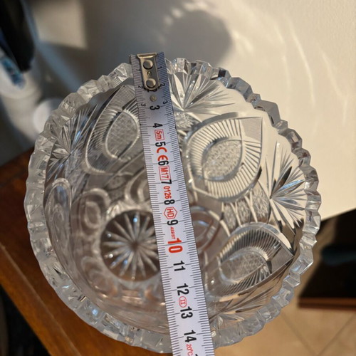 Crystal carved vase like new