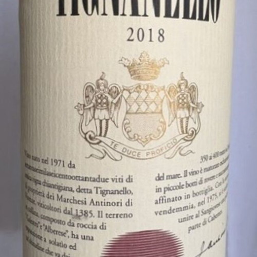 Super Tuscan Tignanello 2018 bottle 0.75L new