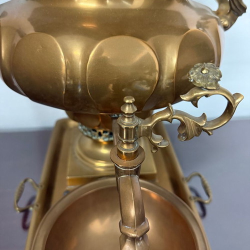 Antique Russian brass samovar 1870 used