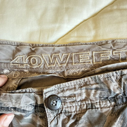 40WEFT Italian Cargo Shorts Khaki Camo Grey Size L/XL Like New