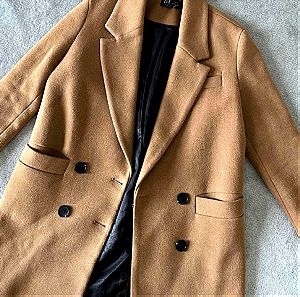 Zara παλτο καμηλο blazer