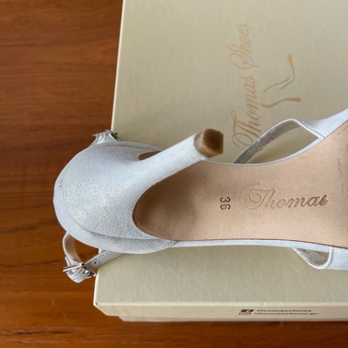 Thomas shoes χειροποίητα πέδιλα σαν καινούργια, τακούνι 8,5 εκ, μέγεθος 37
