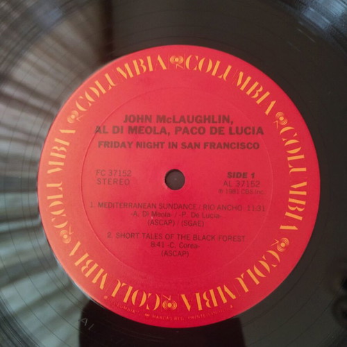 Al Dimeola Paco De Lucia Friday Night In San Francisco LP used