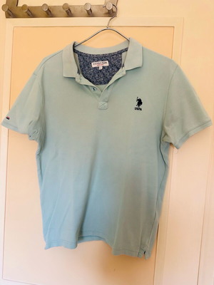 Men's U.S. Polo Assn. polo shirt turquoise like new, size L