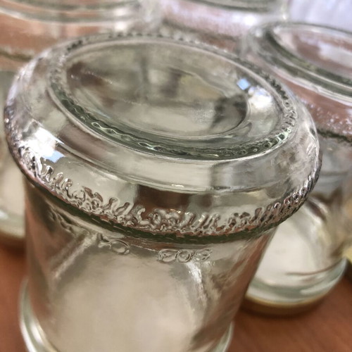 Glass jars set of 10, 4 x 370 ml and 6 x 180 ml