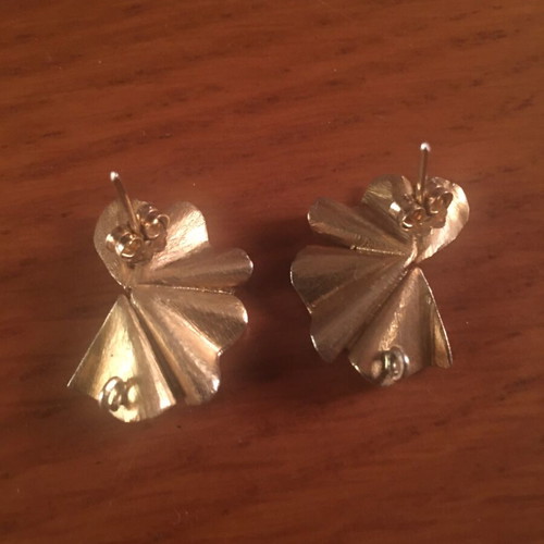 Silver gold-plated earrings like new