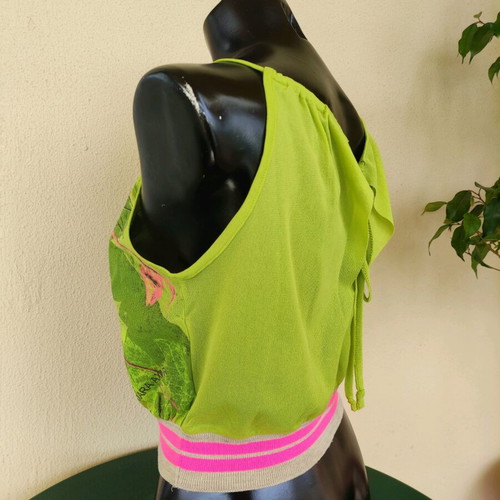Vintage Y2K mesh crop top like new, multicolor