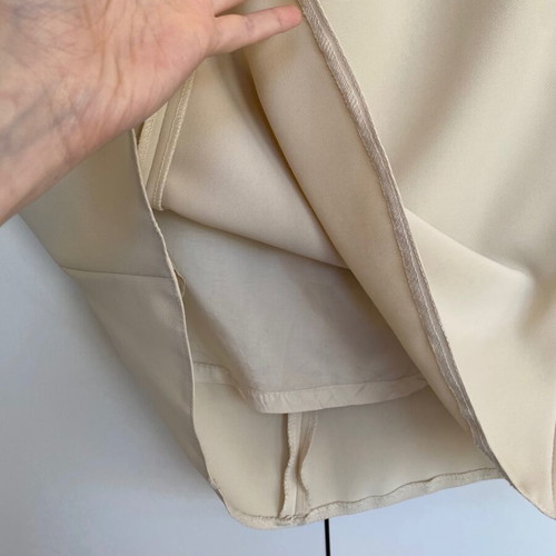 Vintage Y2K cream beige skirt suit set, mermaid style