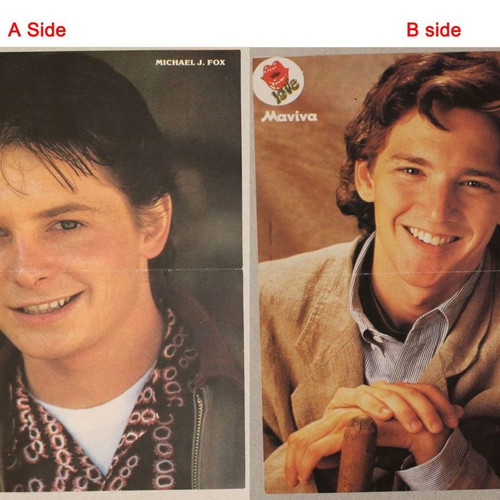 Michael J Fox Andrew McCarthy Poster from Manina Magazine like new