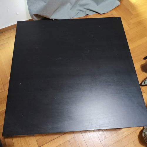 Coffee table used, black with practical lower shelf