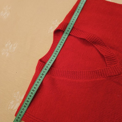 Handmade vest unisex, like new, red, size XL