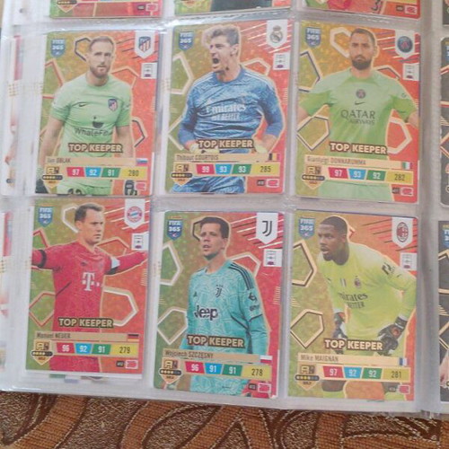 Football player card collection album like new