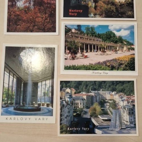 Vintage Karlovy Vary postcard set of 5, like new