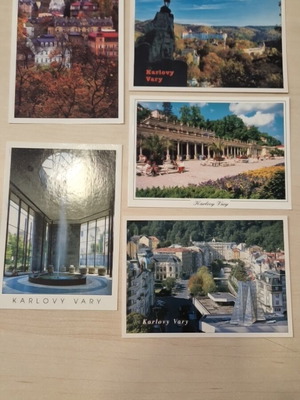 Vintage σετ 5 καρτ ποστάλ Κάρλοβι Βάρι, σαν καινούργιο