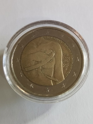 Γαλλία 2€ 2017 Επετειακό δίευρο για καρκίνο μαστού μεταχειρισμένο