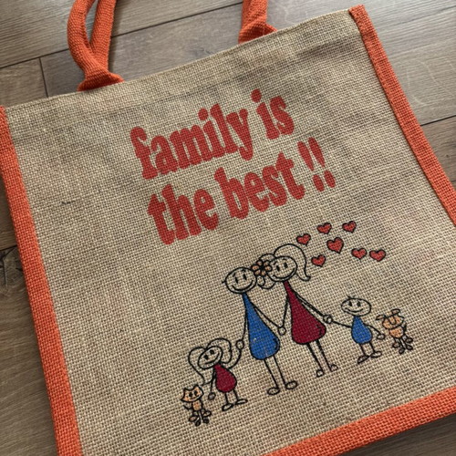Jute shoulder bag 30cm x 30cm