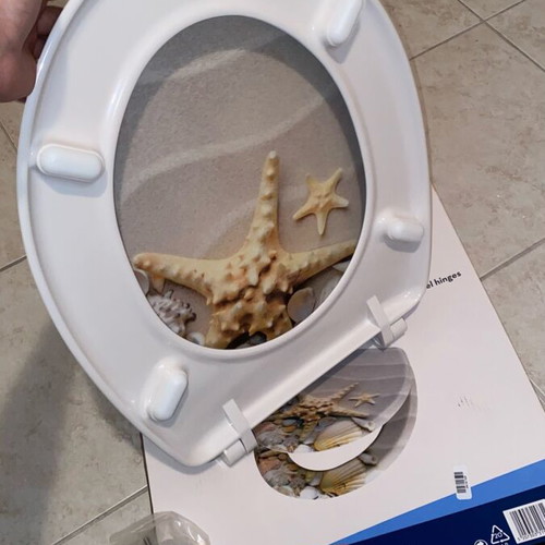 Toilet bowl seat cover new with starfish design
