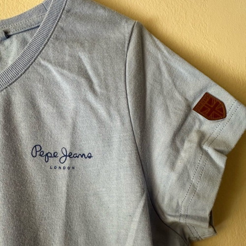 Pepe Jeans short-sleeve shirt size S like new, blue
