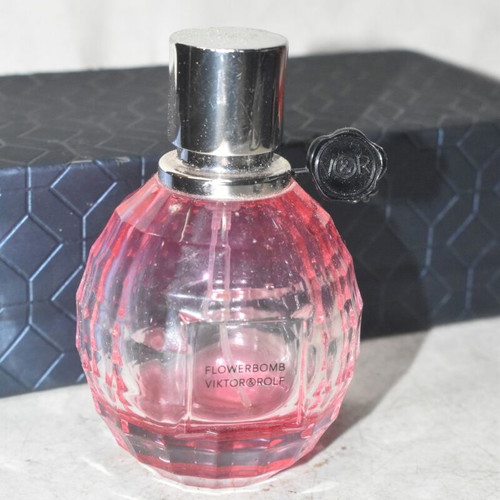 Viktor & Rolf Flowerbomb 50ml perfume bottle used, empty