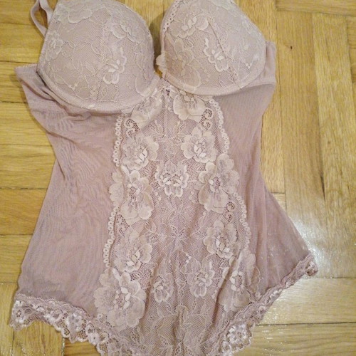 H&M bodysuit pink/champagne like new, size 38