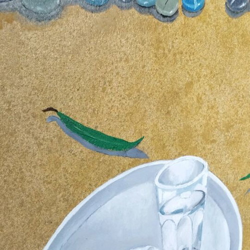 Oil painting on canvas Nature Morte original, 70×50 cm, Evripidis Amoiridis 2025
