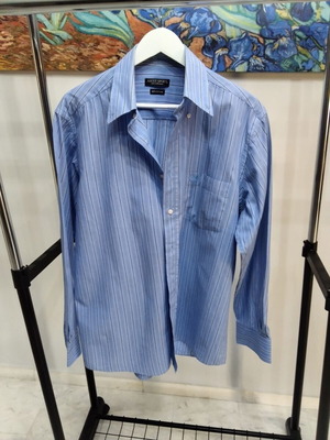Ascot Sport men's striped shirt, size L, blue and white