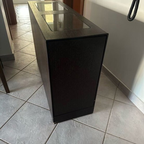 Handmade bar cabinet wenge shade like new