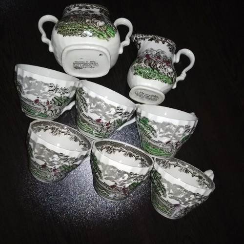 Myotts Country Life porcelain sugar bowl vintage used