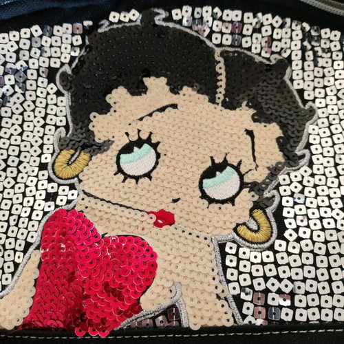 Betty Boop backpack with sequins, black, like new