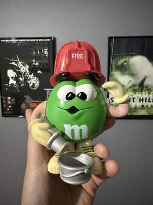 M&M’s Minis Firefighter Candy Toy 2000 used, collectible dispenser