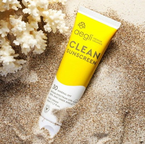 Aegli Premium Organics Clean Αντηλιακή Κρέμα Προσώπου SPF30 με Χρώμα 50ml