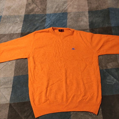 Kappa pullover used, orange, size XL with small hole
