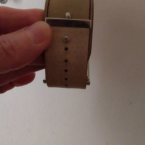 Just Cavalli watch used, leather strap mint green