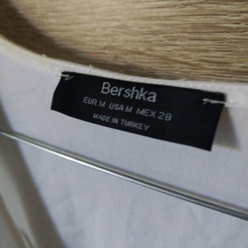 Bershka shirt with unique sleeves and black buttons, like new, size M