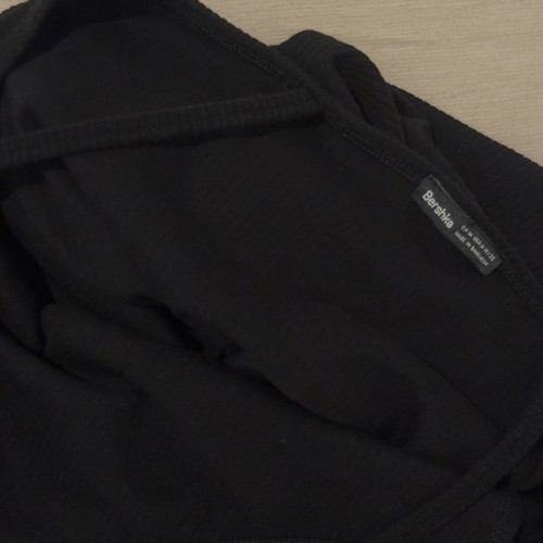 Bershka dress used black midi slim with side slit size M
