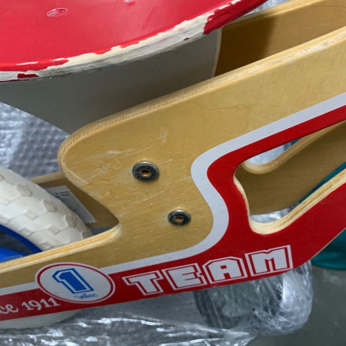 Wooden balance bike for children used