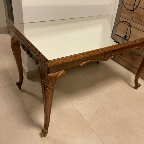 Vintage 50s coffee table with mirror surface like new