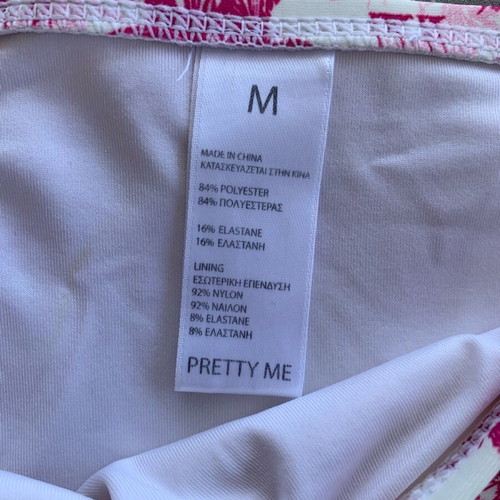 Pretty Me pink palm tree bikini set like new