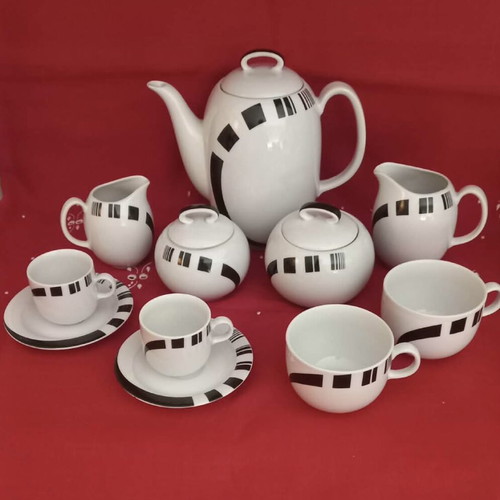 Walbrzych porcelain coffee and tea set used