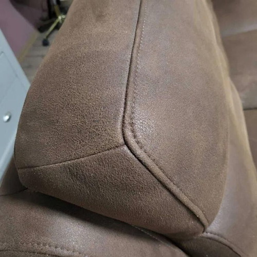 Brown fabric sofa three-seater new