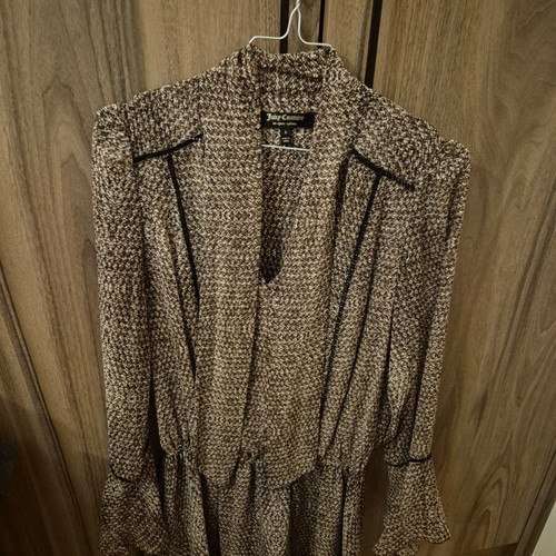 Juicy Couture Short Dress S Black and Beige