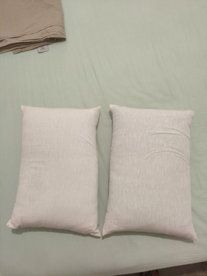 Handmade decorative sofa pillows set of 2, natural white, new