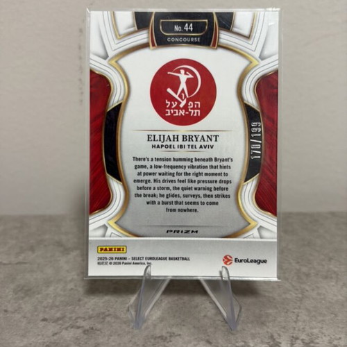 2025-26 Panini Select Euroleague Elijah Bryant Red Concourse card